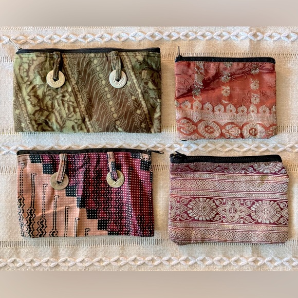 handmade Handbags - ✨4 India Zipper Pouches Bags Wallets✨